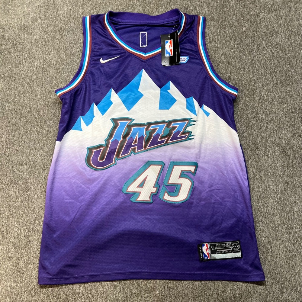 Nike Utah Jazz Donovan Mitchell 45 Purple Mountain Swingman Jersey Mens 50 Large - Picture 2 of 11